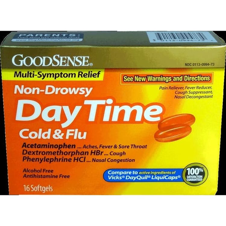 Non-Drowsy Daytime Liquid Caps Cold & Flu - 16 Count 1