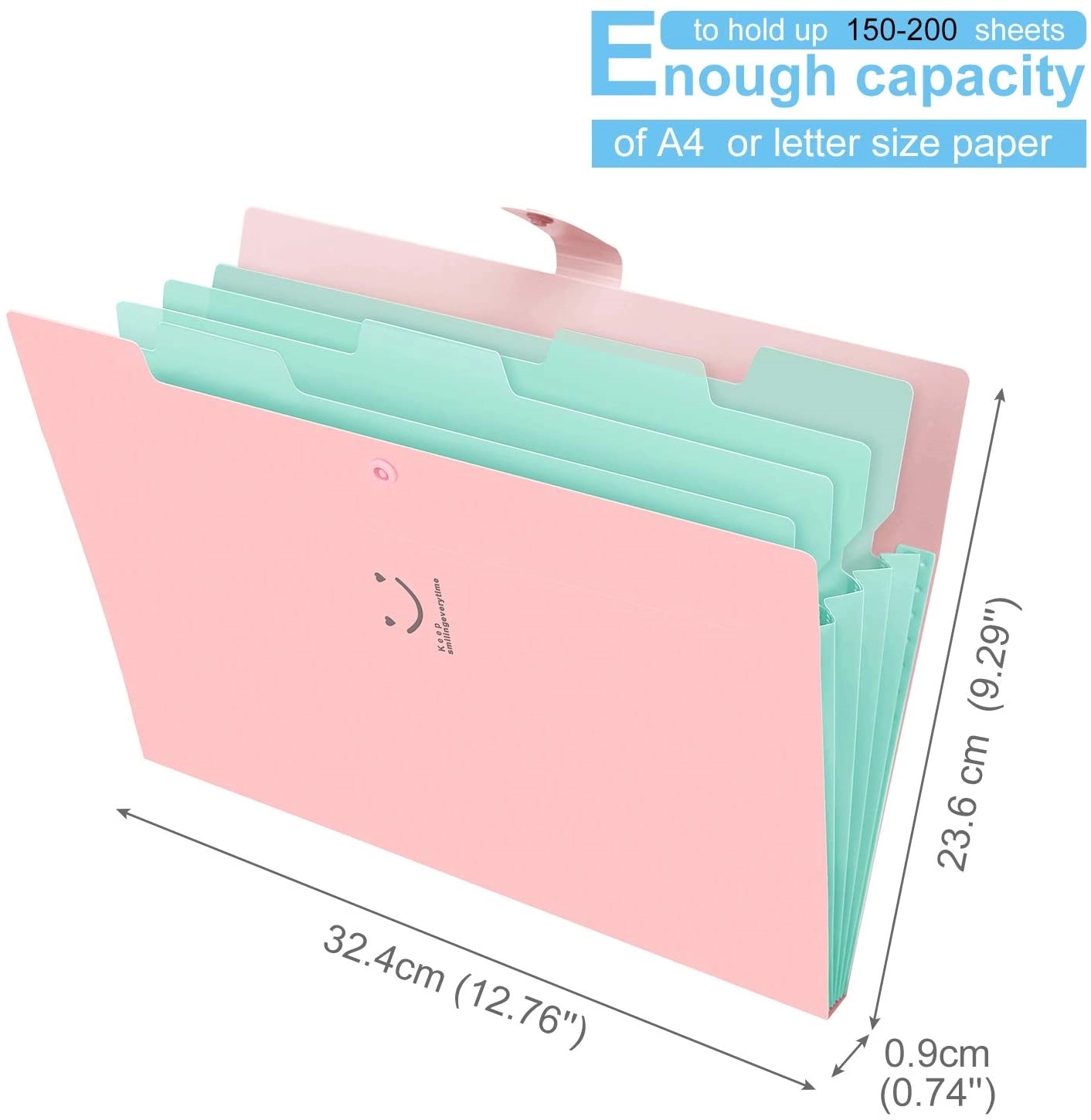 Expanding File Folder 5 Pockets 2