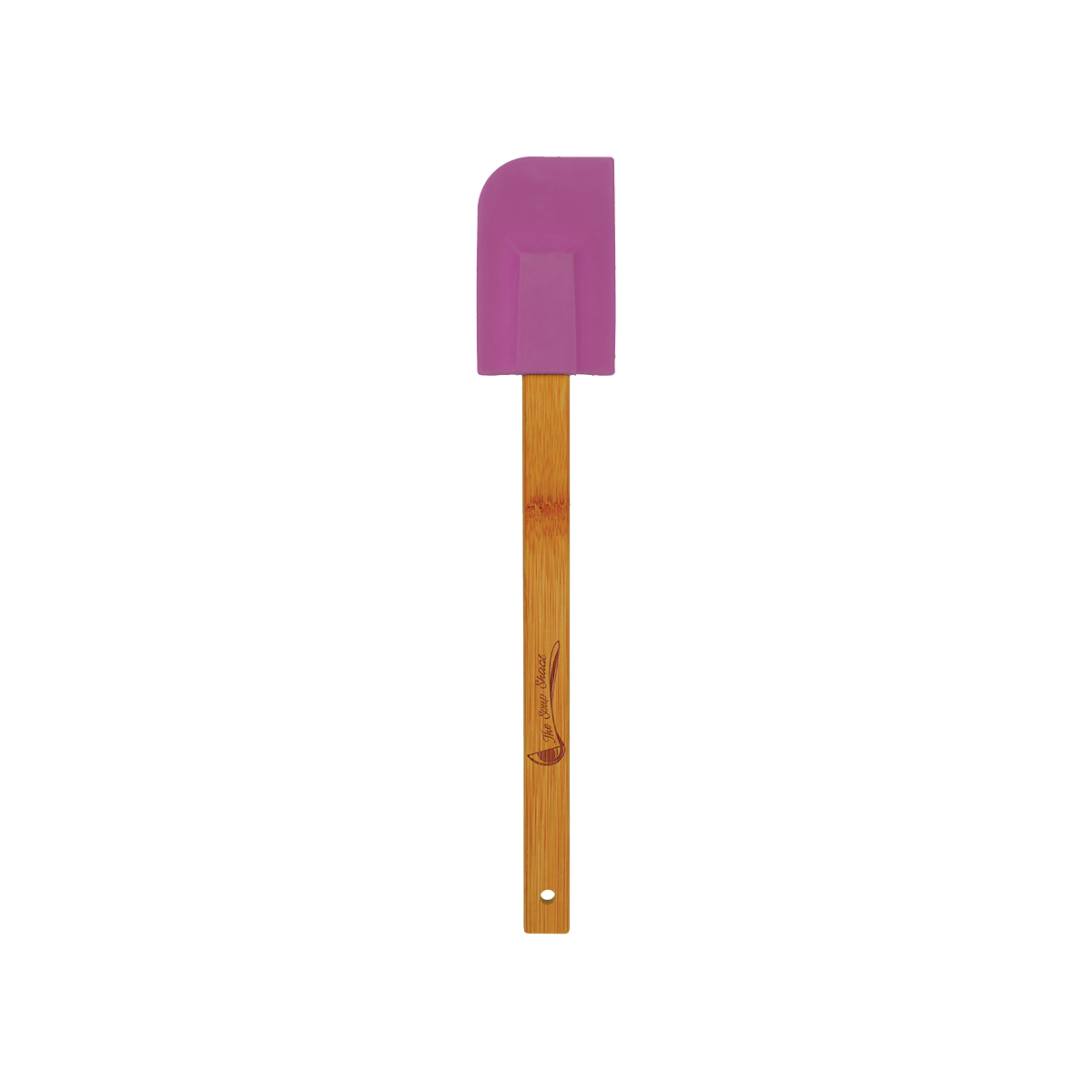11" Purple Silicone Spatula w/ Bamboo Handle 6