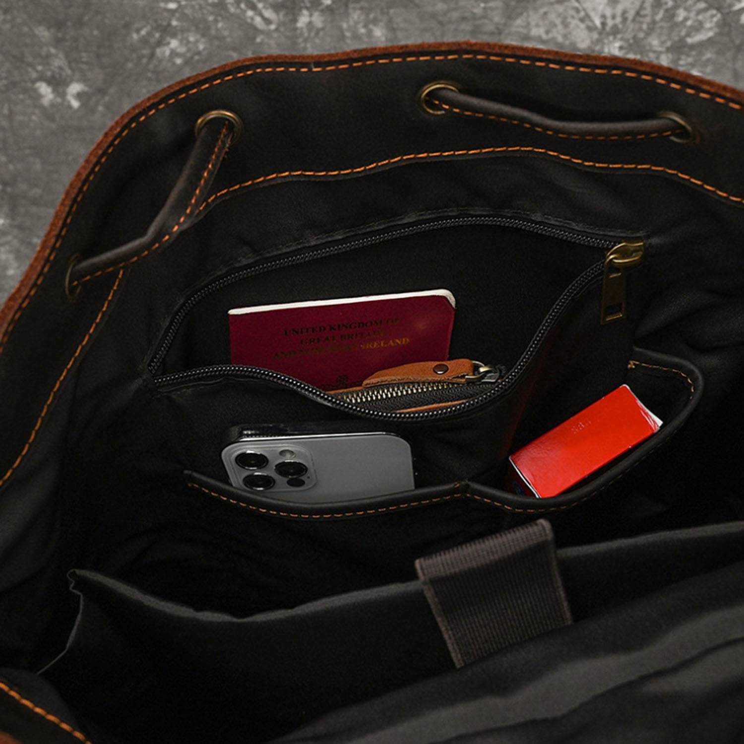 Genuine Leather Backpack 8
