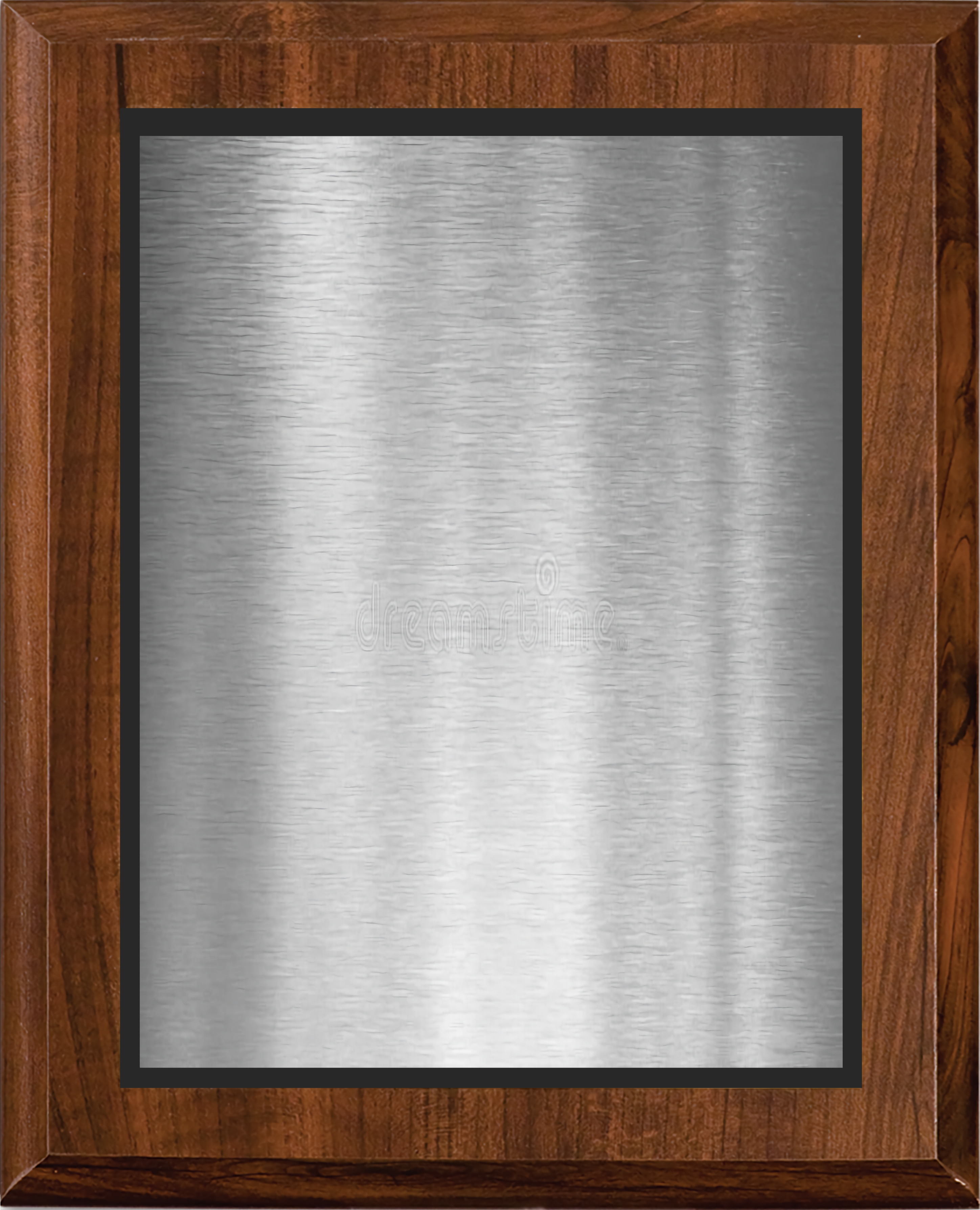 Cherry Finish Plaque w/ Double Engraved Plate 7