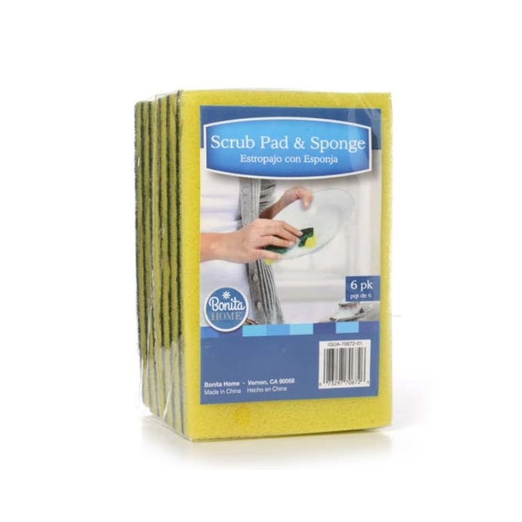 Scrub Pad & Sponge - 6 Count 1