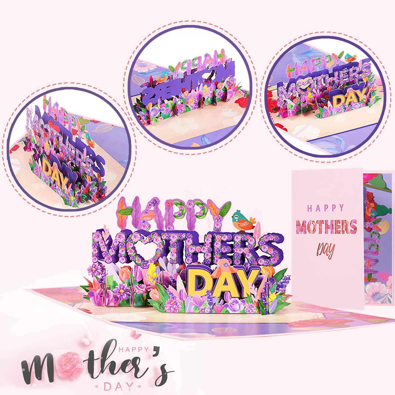 3D Creative Festival Blessings Mother's Day Card 2