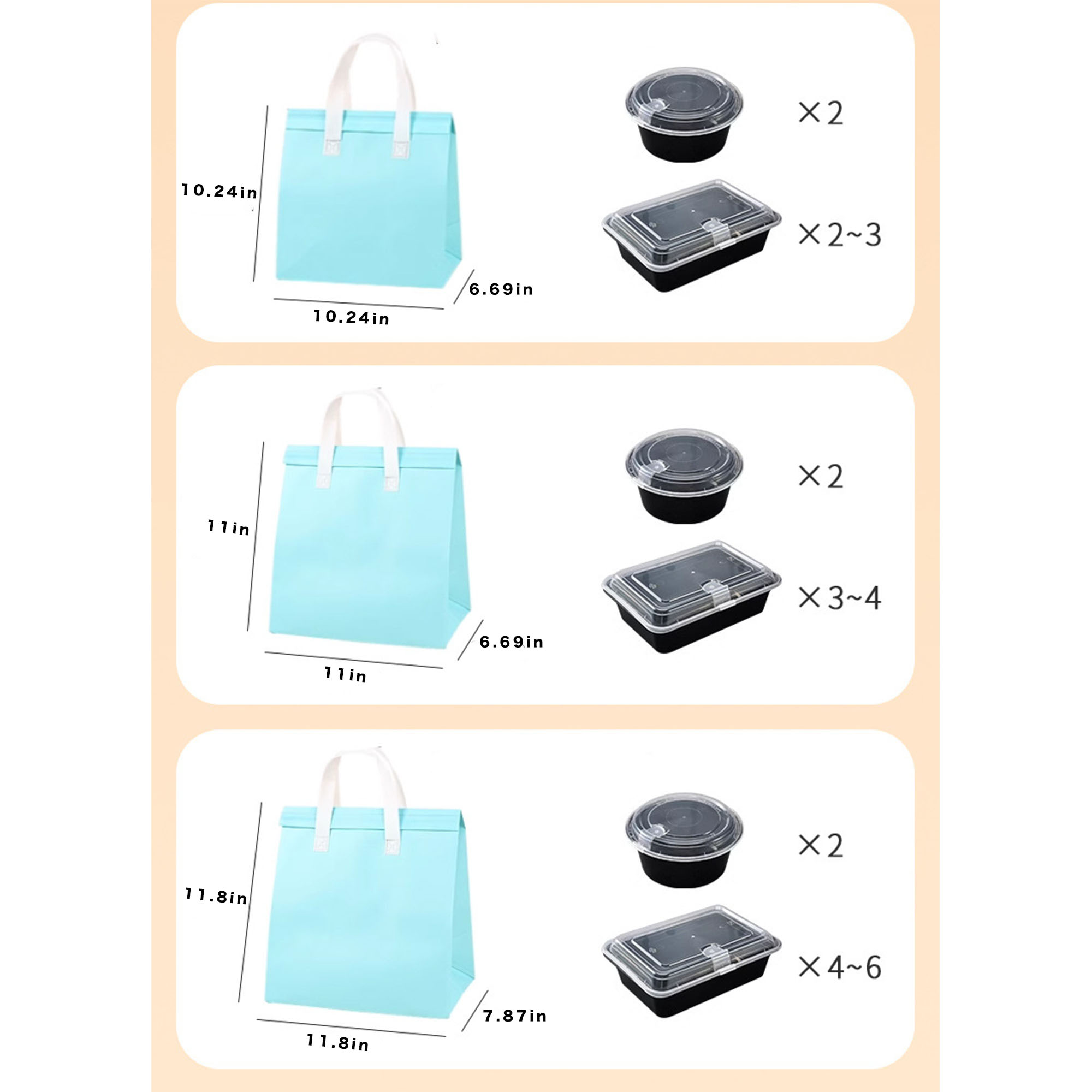 Thermal Insulation Bag Multiple Sizes Available 4