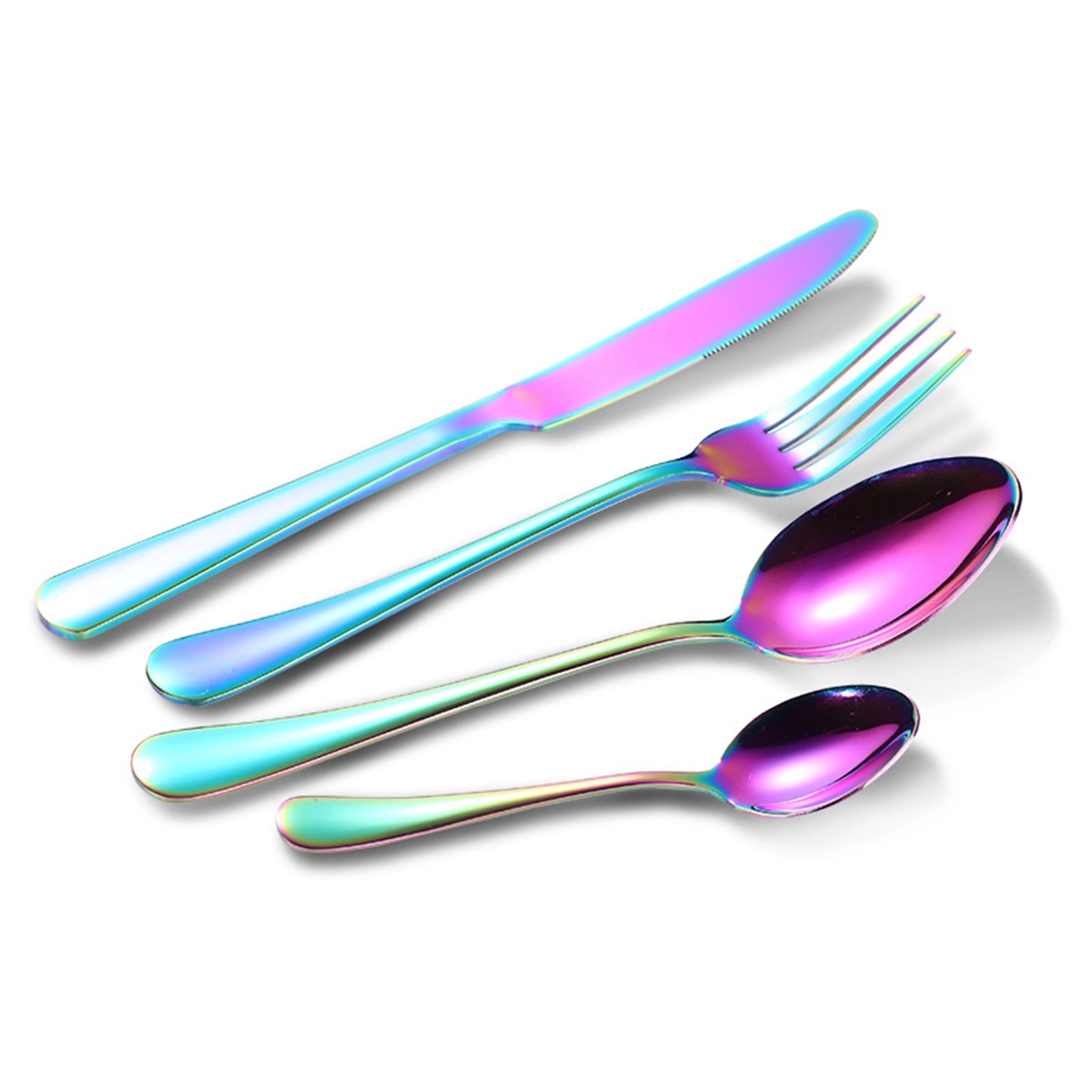 4PCS Stainless Steel Upscale Dinnerware Set 4