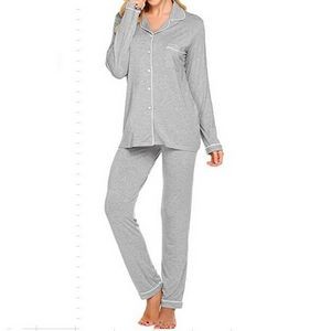Women's Pajama Sets Long Sleeve Button Down Sleepwear 4