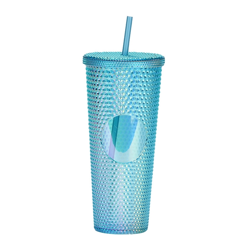 Custom 24 oz Transparent Matte Plastic Studded Tumbler Cup 5