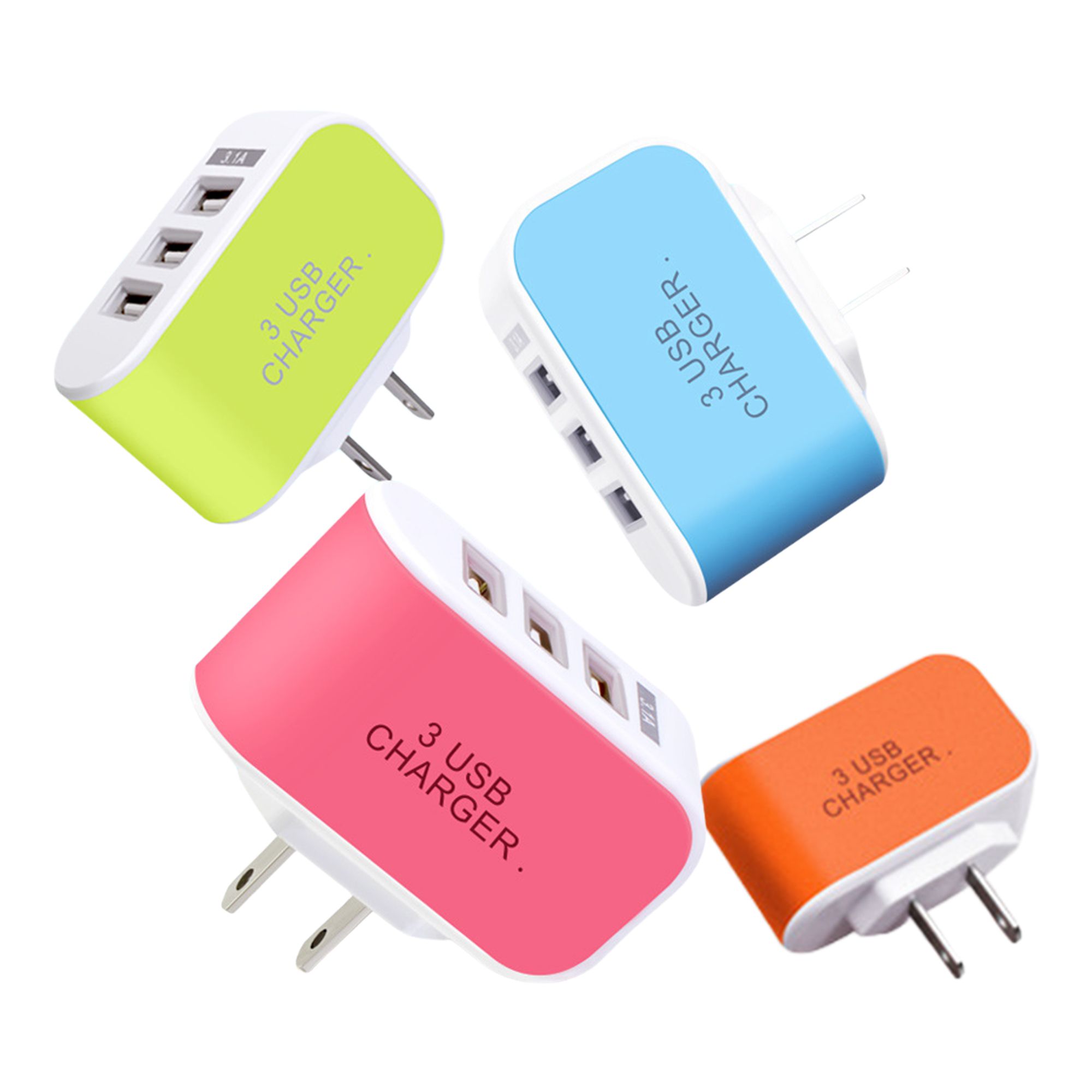 Lightweight Usb 3-Port Portable Charger 2