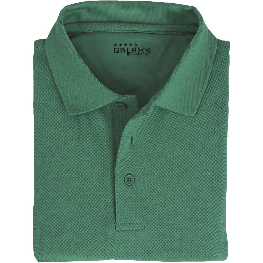 Adult Uniform Polo Shirts - Hunter Green Short Sleeve Medium 2