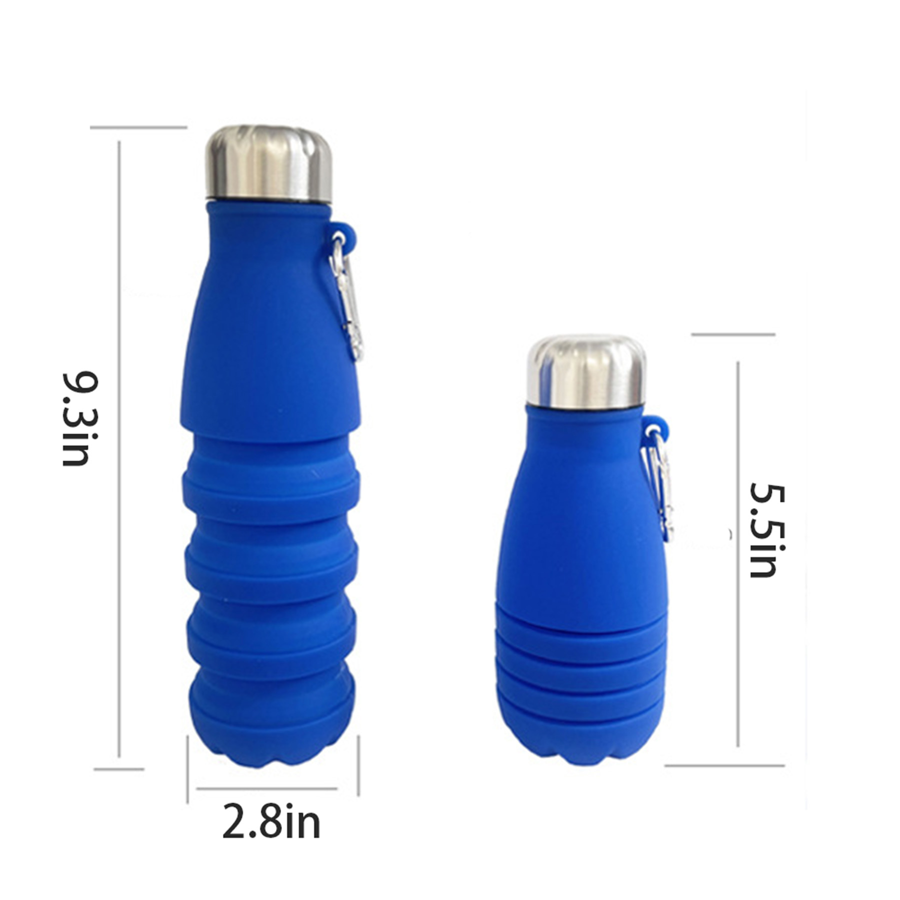 19 Oz. Collapsible Silicone Water Bottle 3