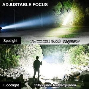 Tactical Flashlight Power Display Portable Long-range Strong Light Flashlight 3