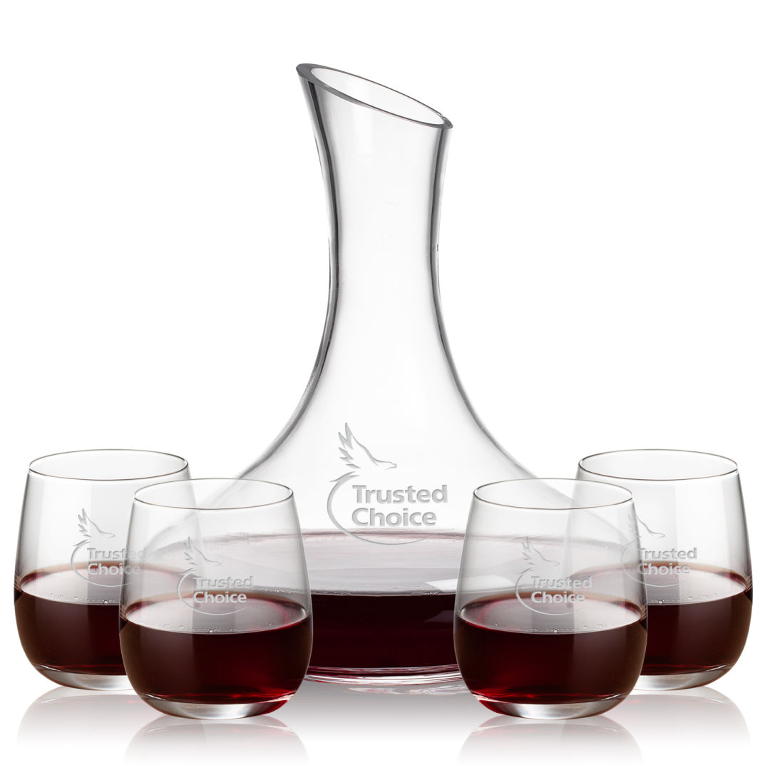 Kanata Carafe & Crestview Stemless Wine Set