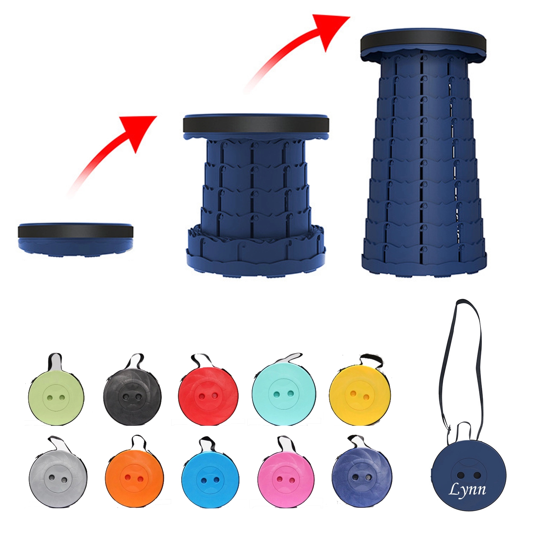 Portable Retractable Camping Storage Stool 2