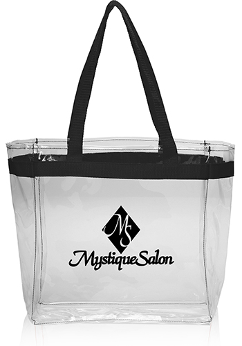 Color Handles Clear Plastic Tote Bags 3
