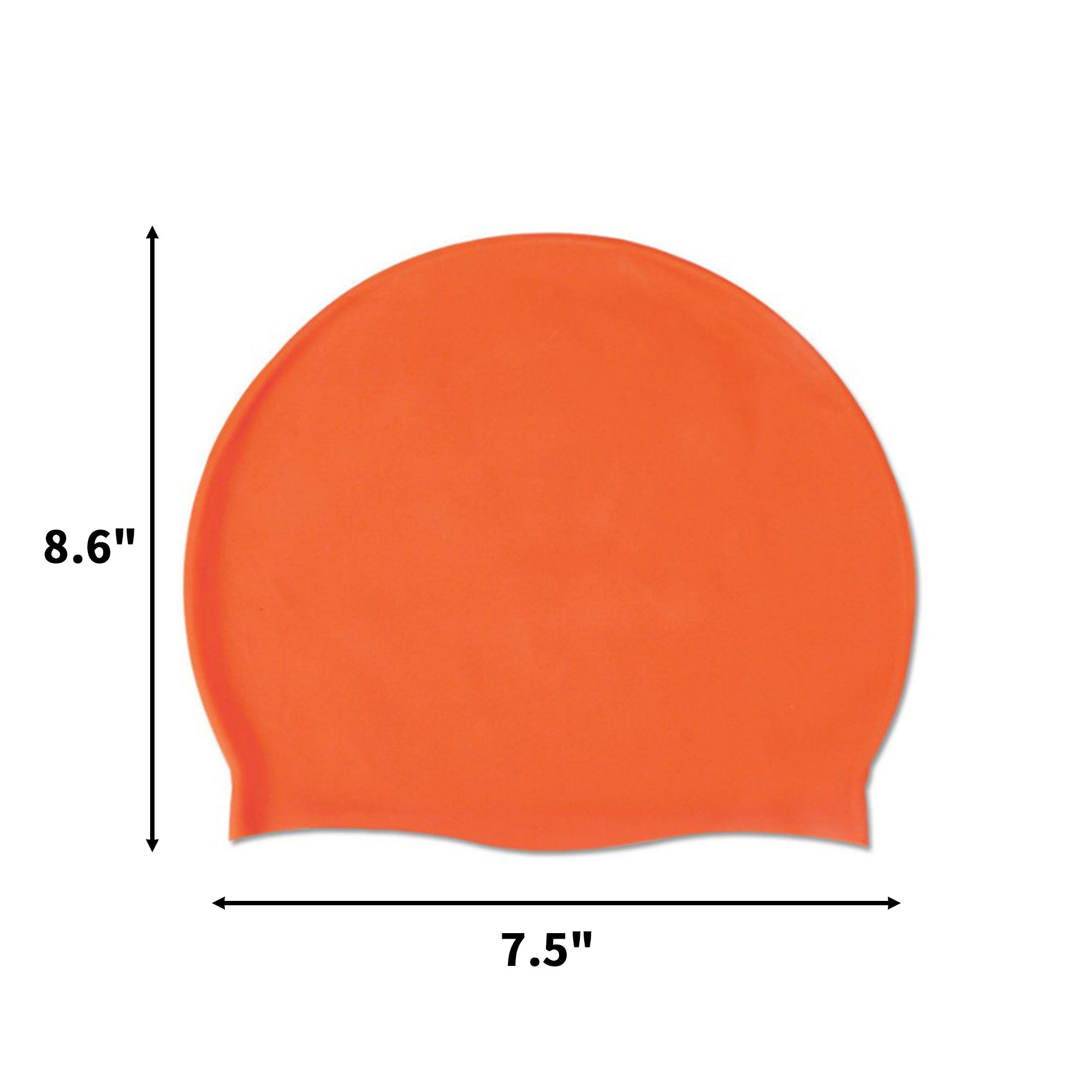 Silicone Swim Cap High Resilience 8.6" x 7.5" 18