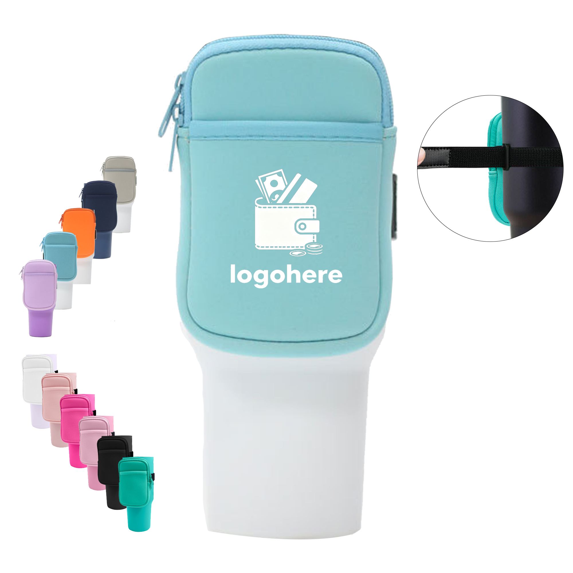 Custom Logo Neoprene Sleeve with Front Pocket 2