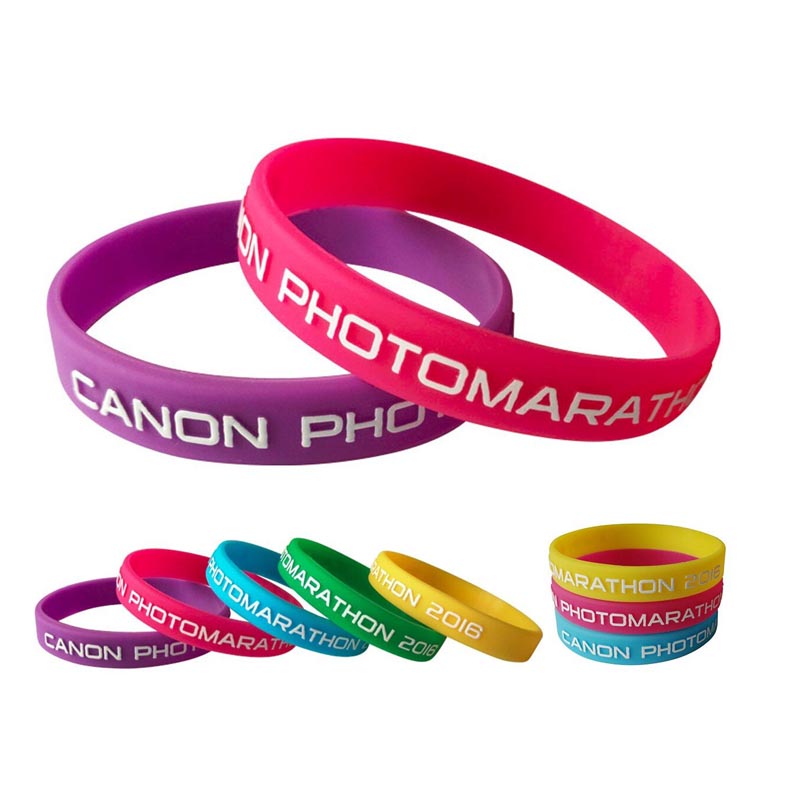 1/2" Embossed & Ink Filled Silicone Bracelets 2