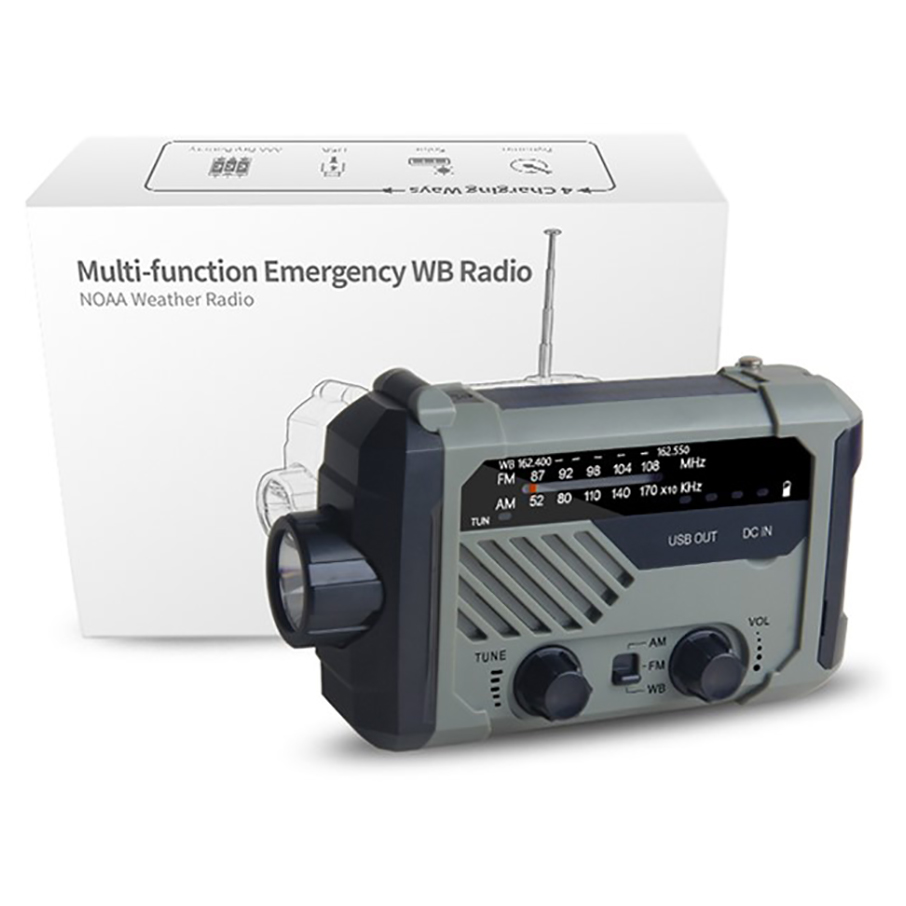 ResQ Emergency Weather Radio – AM/FM/NOAA with LED Flashlight, Reading Lamp, SOS & Power Bank 9