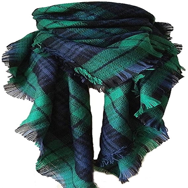 Plaid Blanket Scarf 10
