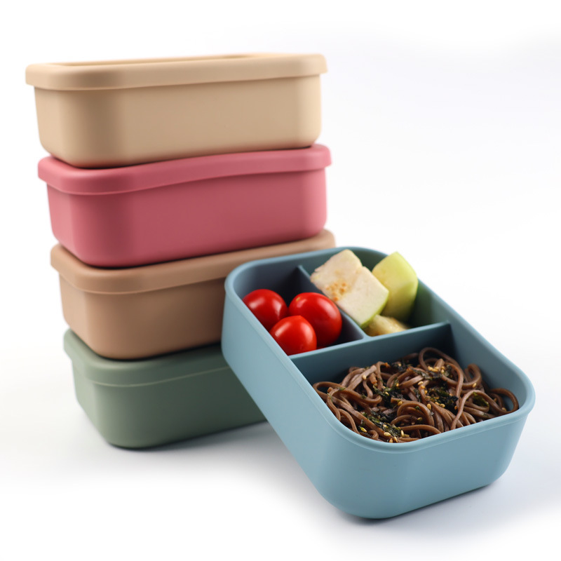 Customized silicone compartment lunch box 5