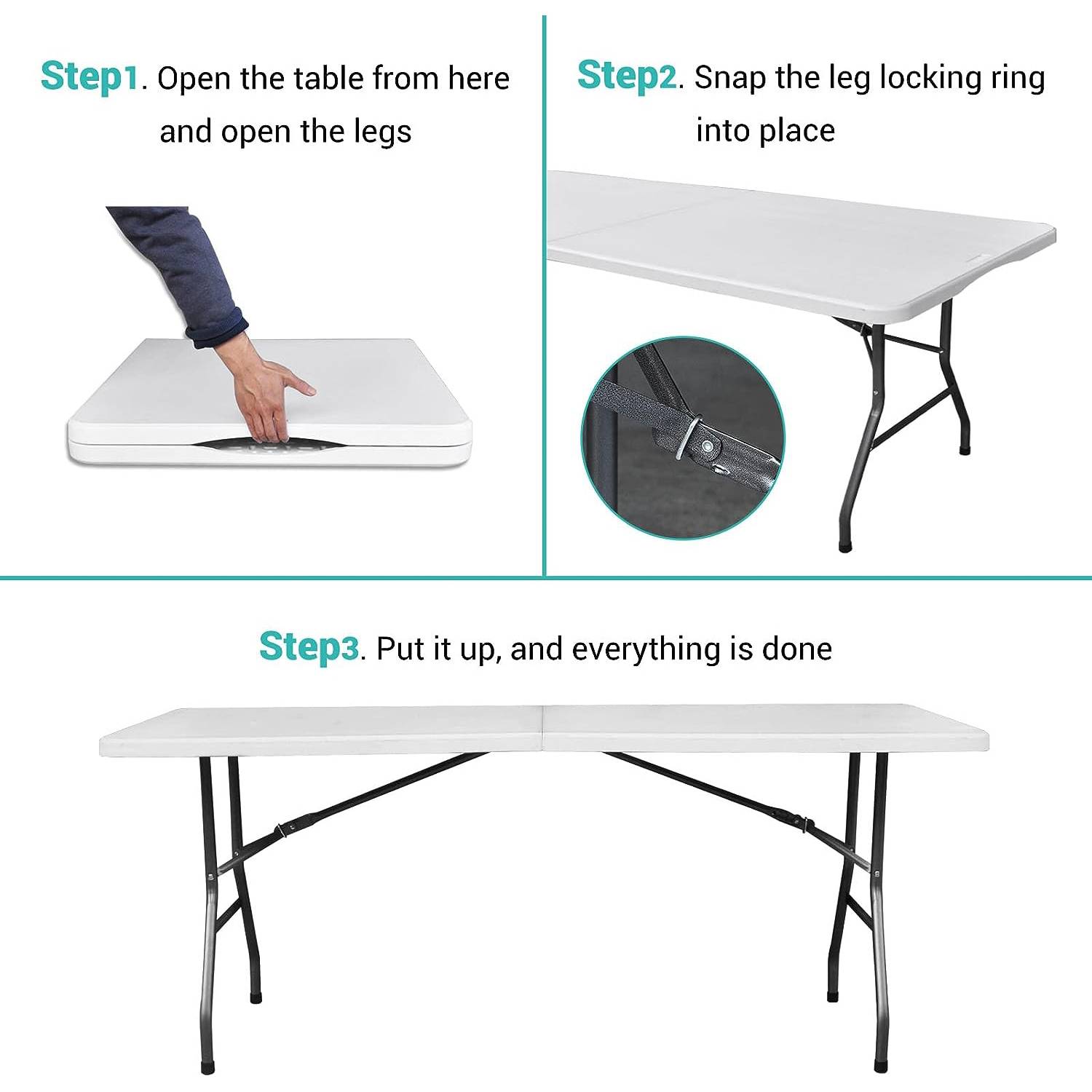 6 Foot Folding Table 7