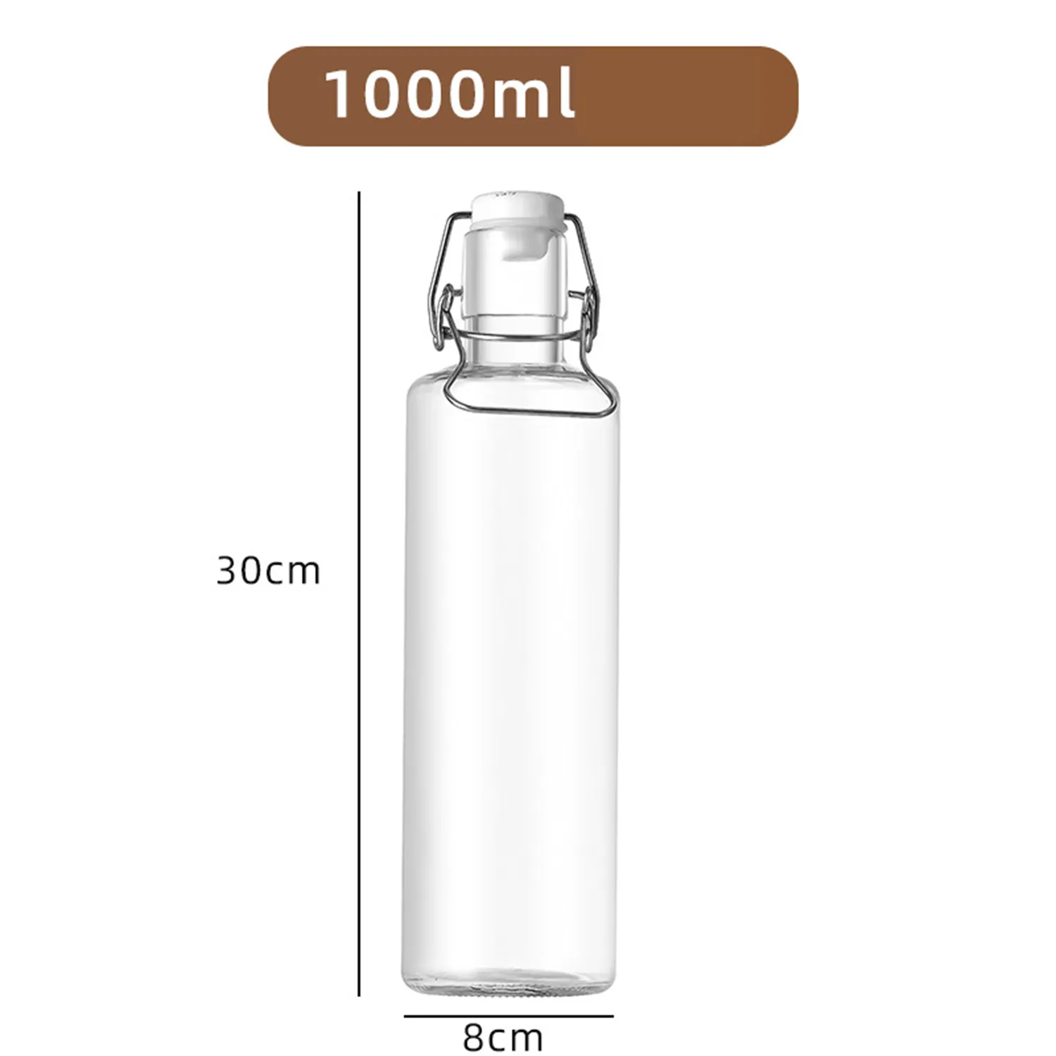Buckle Glass Beverage Bottle 12