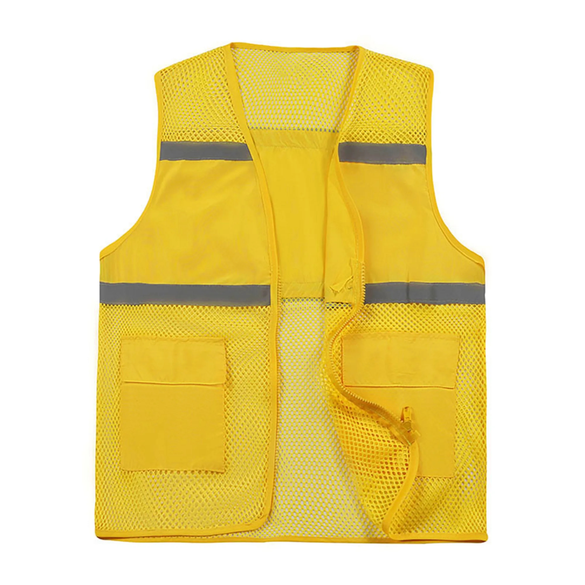 High Visibility Strips Reflective Mesh Vest 9
