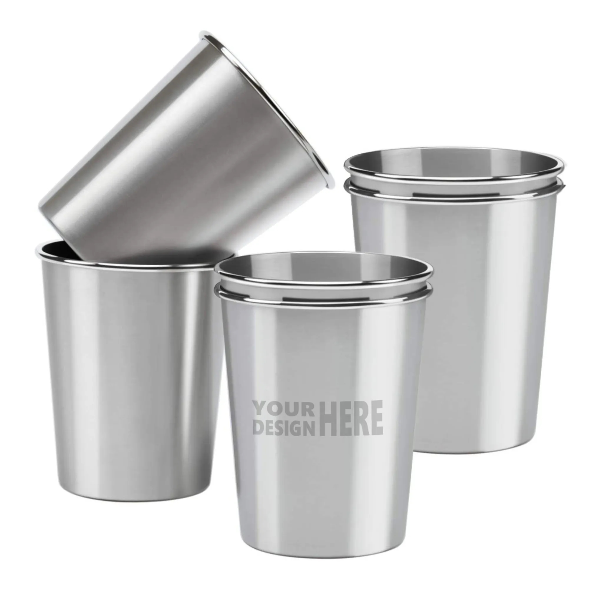 12 Oz.Single Wall Stainless Steel Pint Cup 2