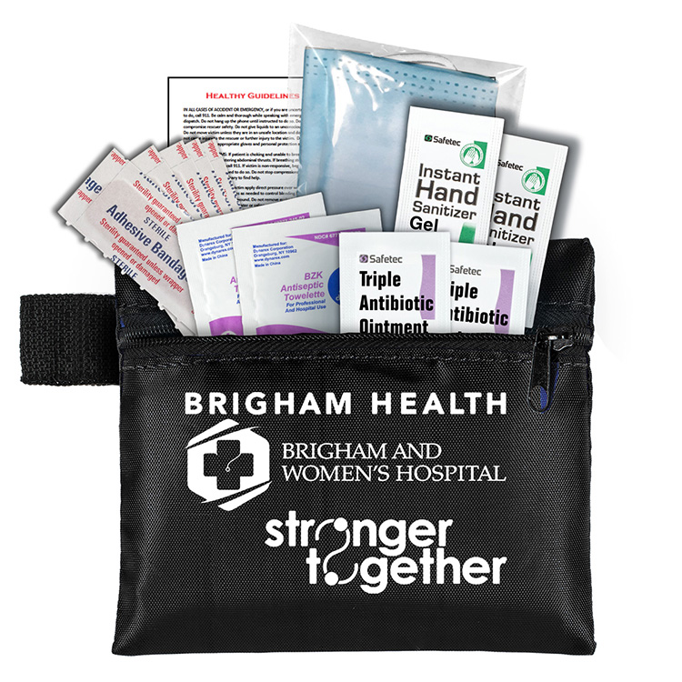 Bixby Plus San" 13 Piece Mask & Sanitizing Safety Kit inserted into Zipper Pack 19