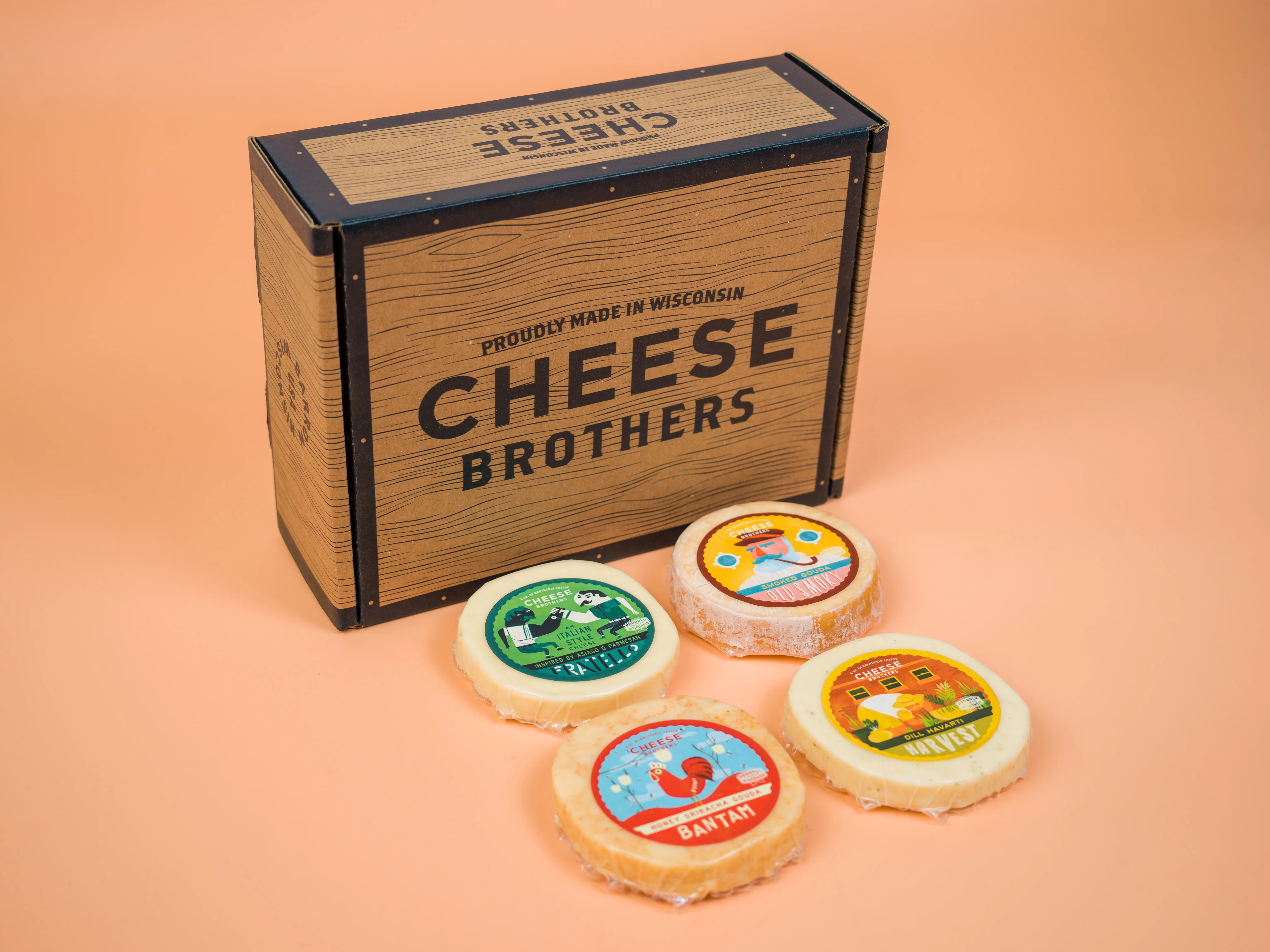 Cheese Bros. Wisconsin Sampler (4-Pack of Assorted Cheeses) 3