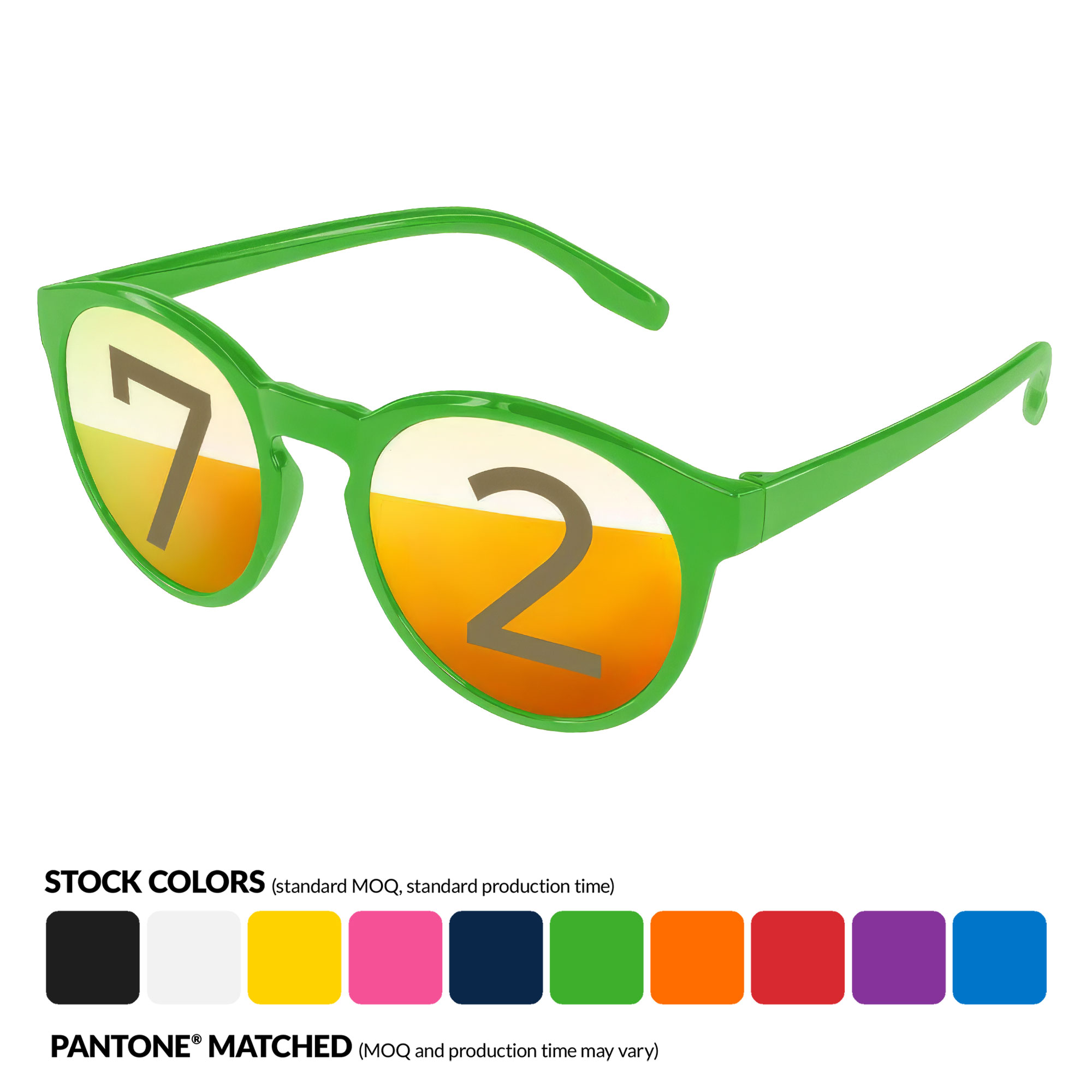 Vicky Mirror Sunglasses w/ 2x1 Color Lens Imprint 7