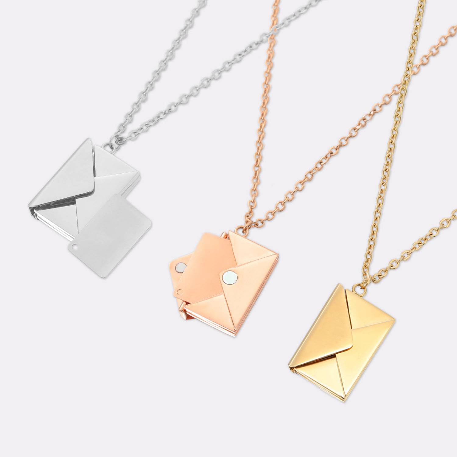 Customized Envelope Necklace with Message 4