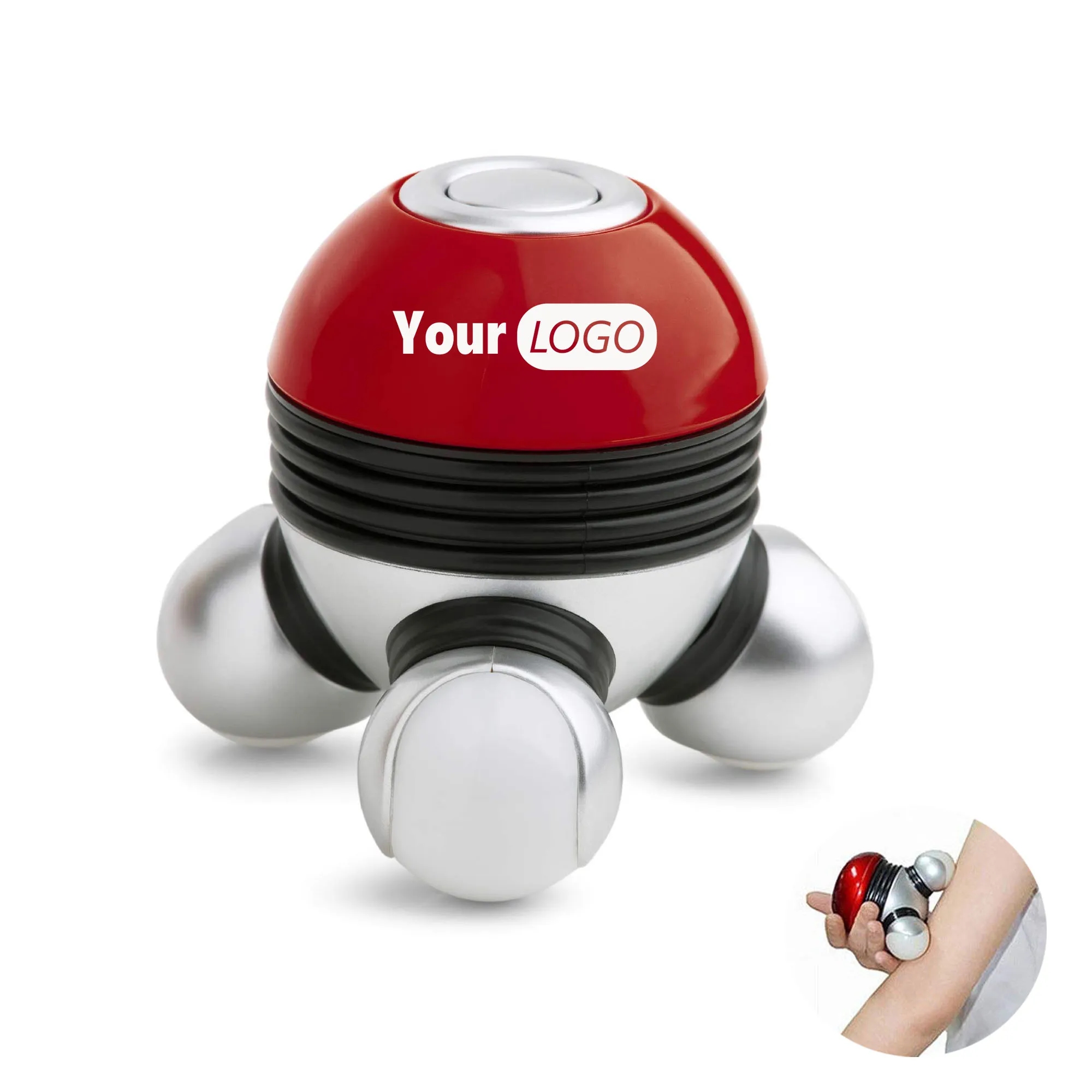 Mini Hand-Held Body Vibrating Massager with LED Light for He 3