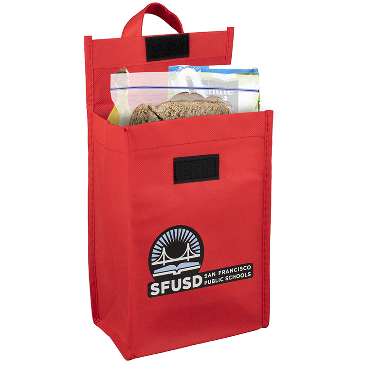 6-1/2"W x 9"H x 3 ½"Gusset - "BAG-IT" Value Priced Lightweight Lunch Tote Bag 10