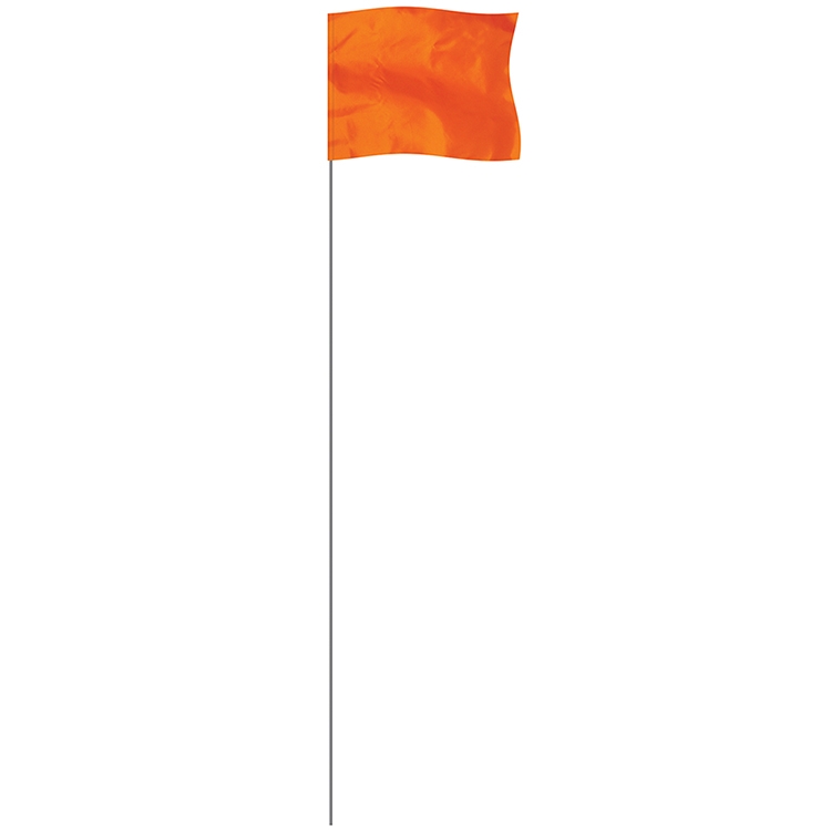 Orange 4" x 5" Marker Flag on a 21" Wire 3