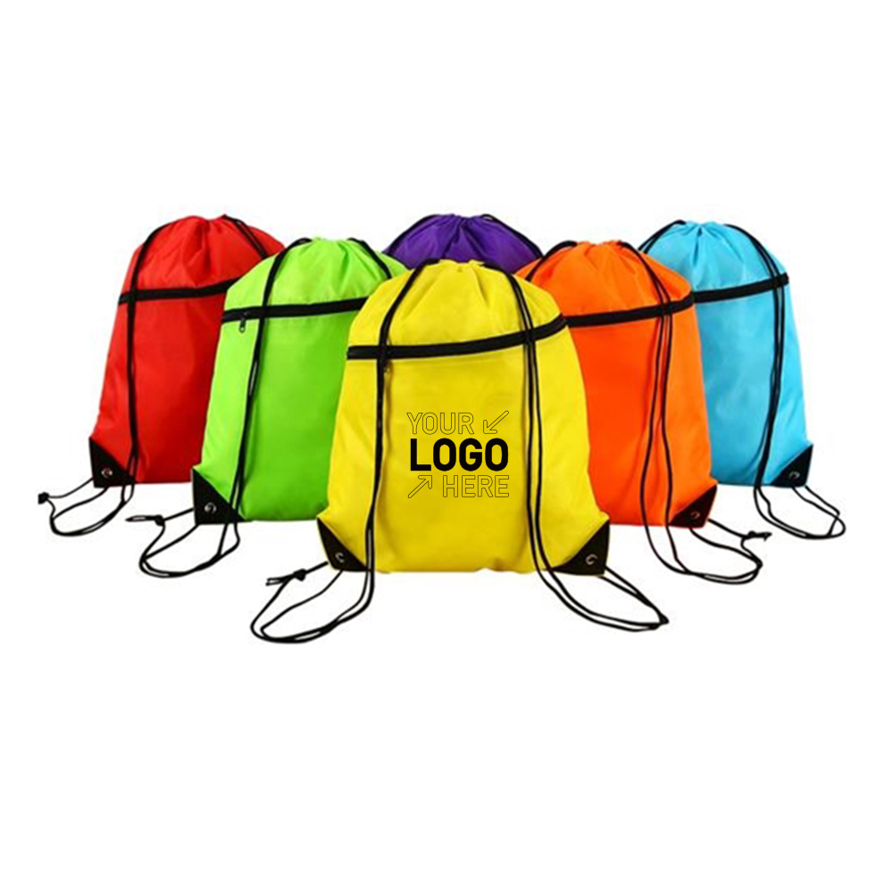 Drawstring Backpack with Front Zipper Pocket 5