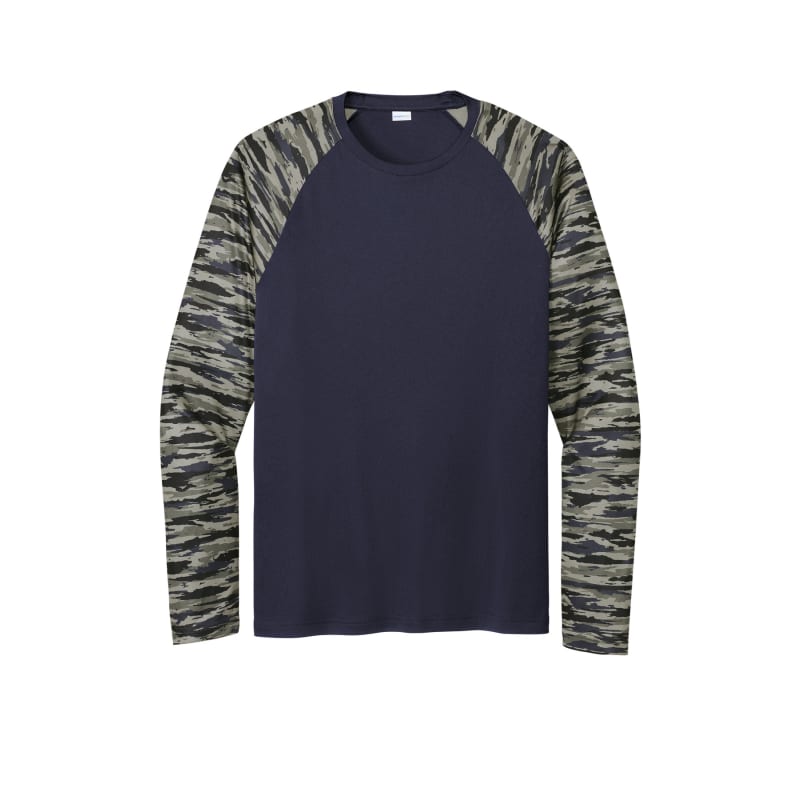 Sport-Tek Drift Camo Colorblock Long Sleeve Tee 33