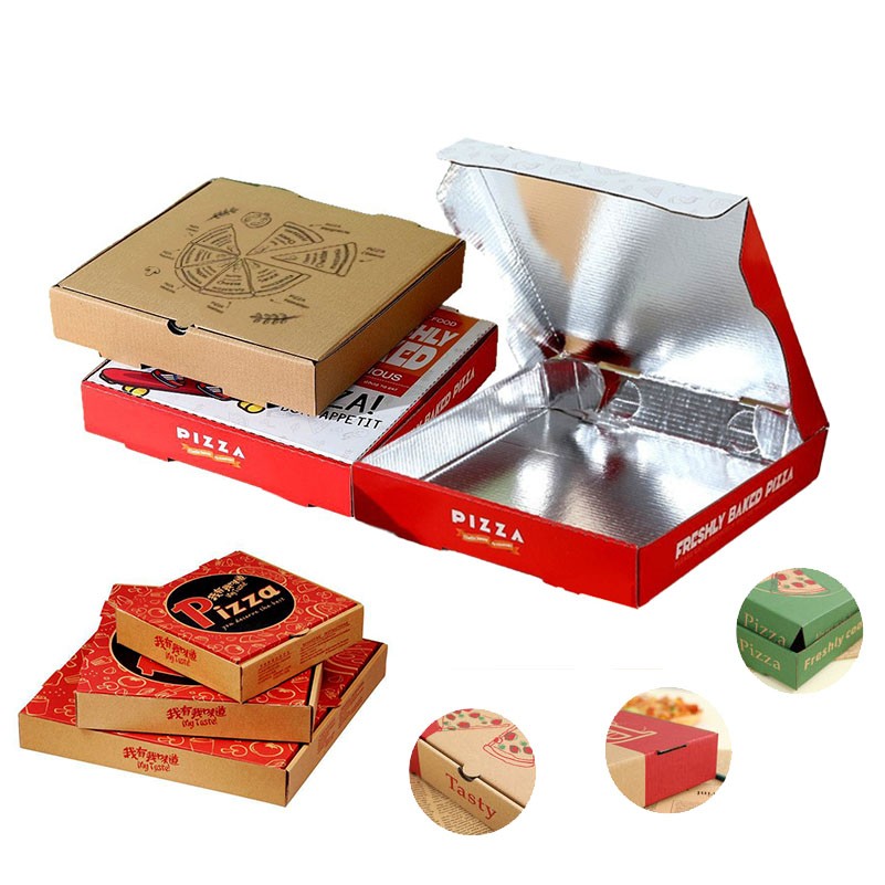 Customized Full Color Aluminum Foil Insulated Pizza Food Packaging Box 3