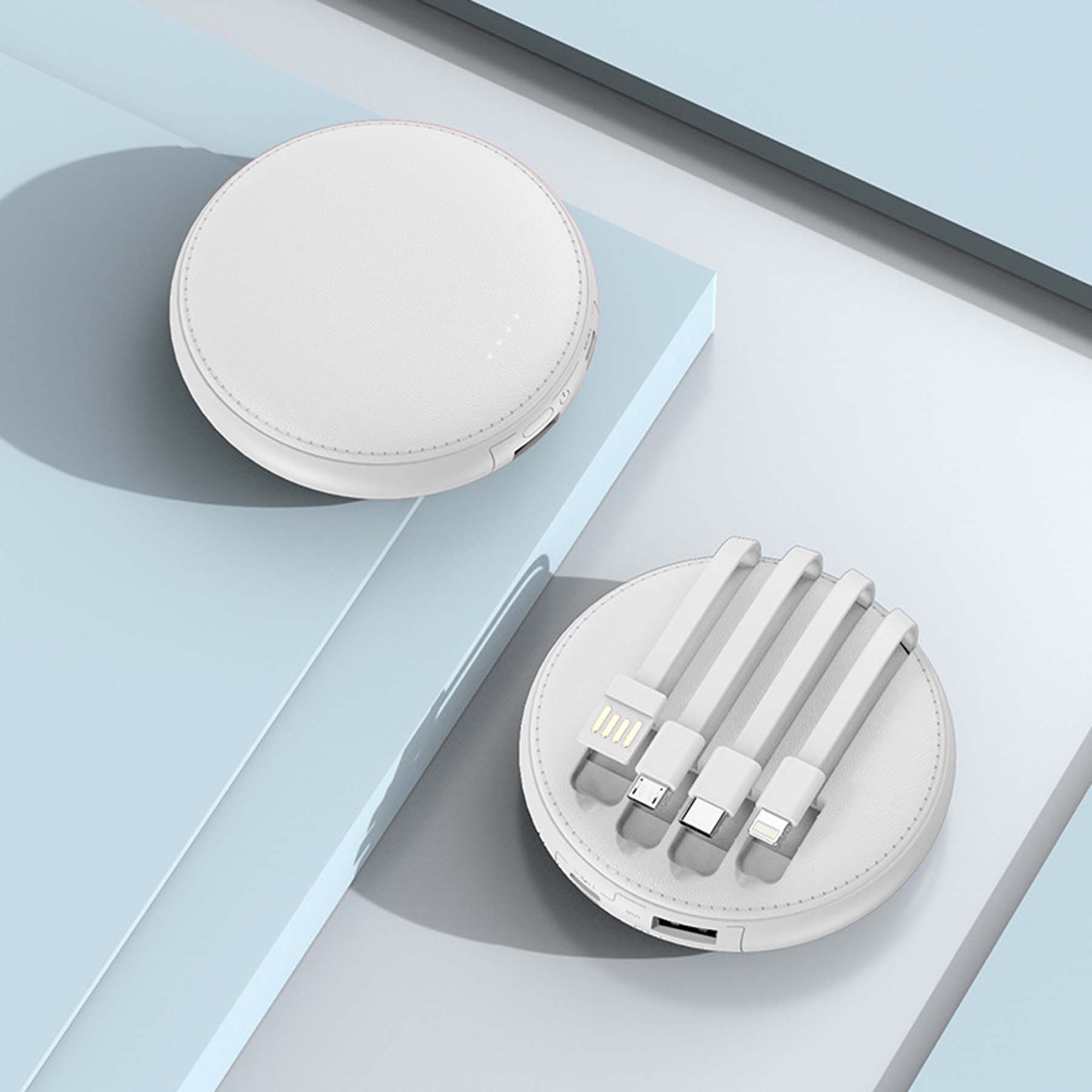 10,000mAh Portable Round Power Bank 5