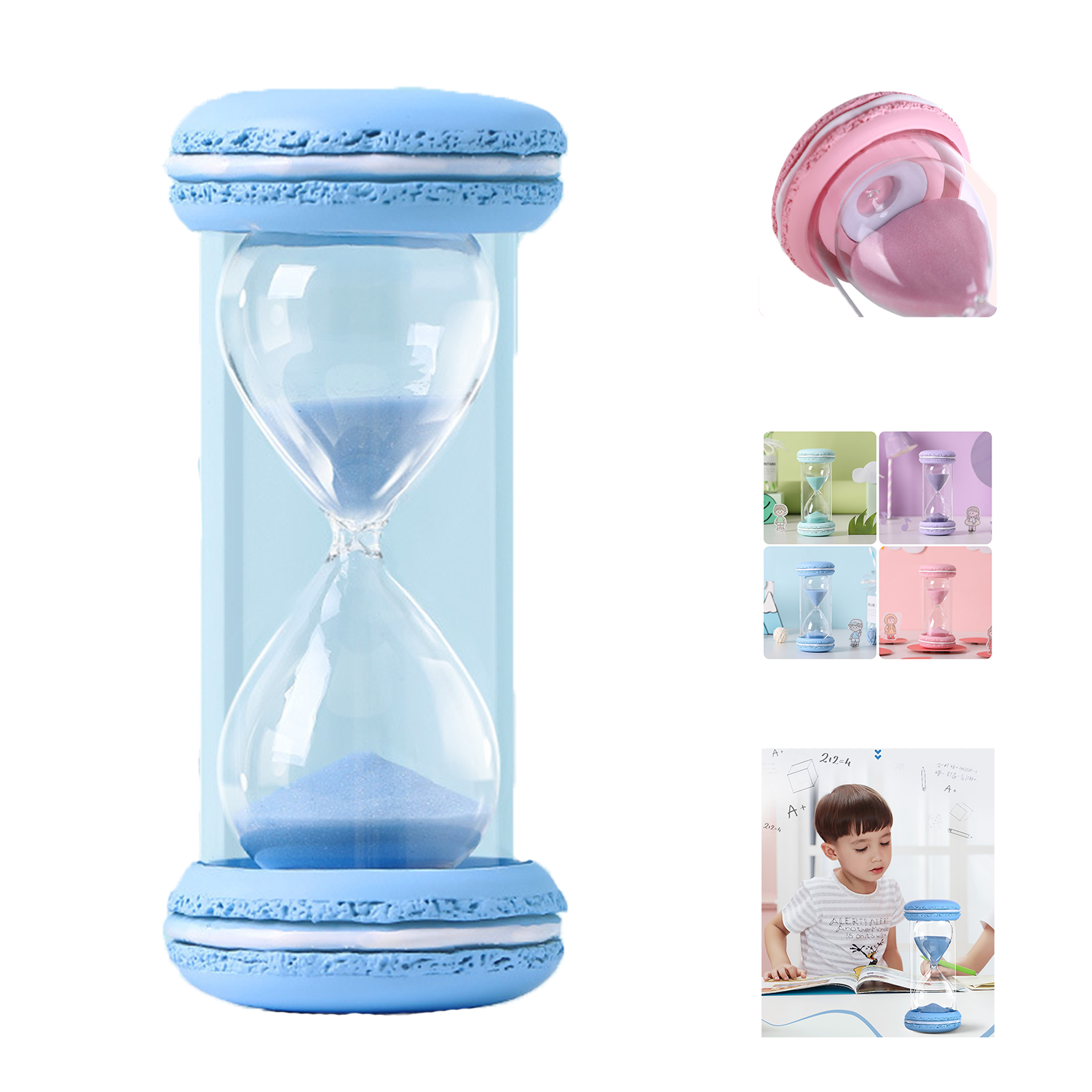 10/15/30 Minutes Sand Glass Timer Macaron For Kids 1