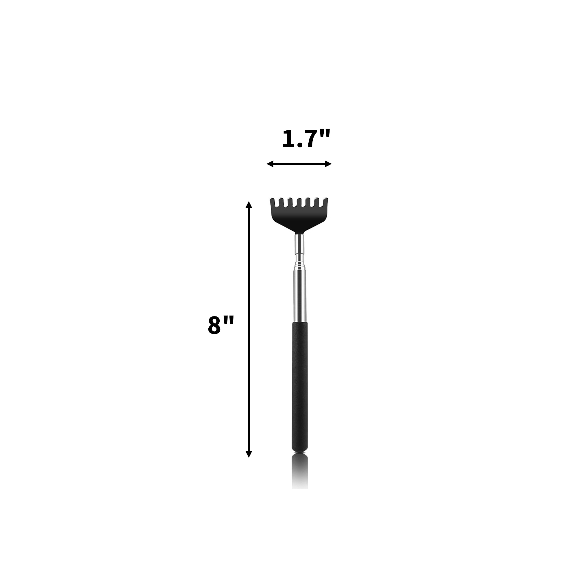 Telescopic Metal Back Scratcher With Rubber Grip 8" 2