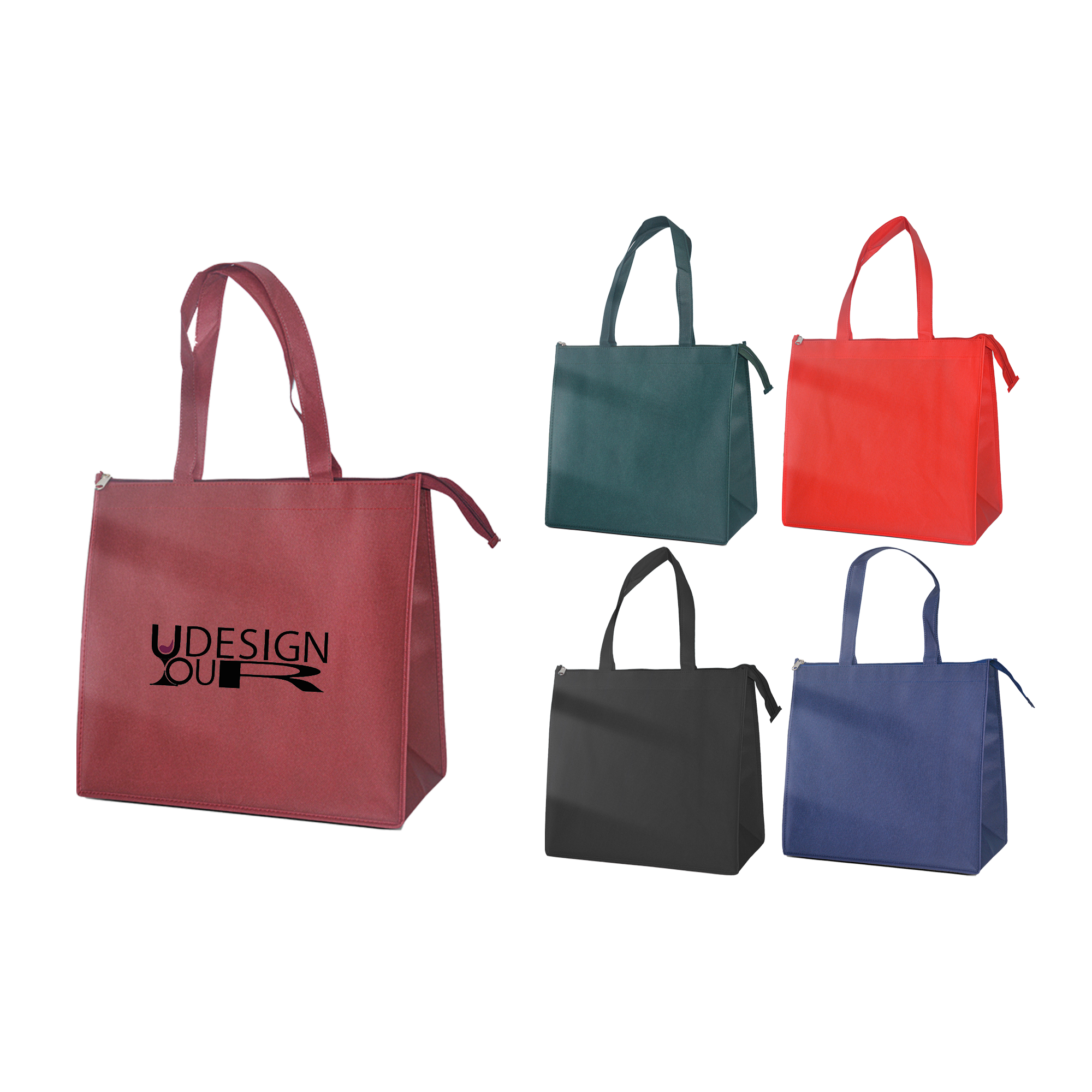 Small Horizontal Zipper Non-woven Bag 4