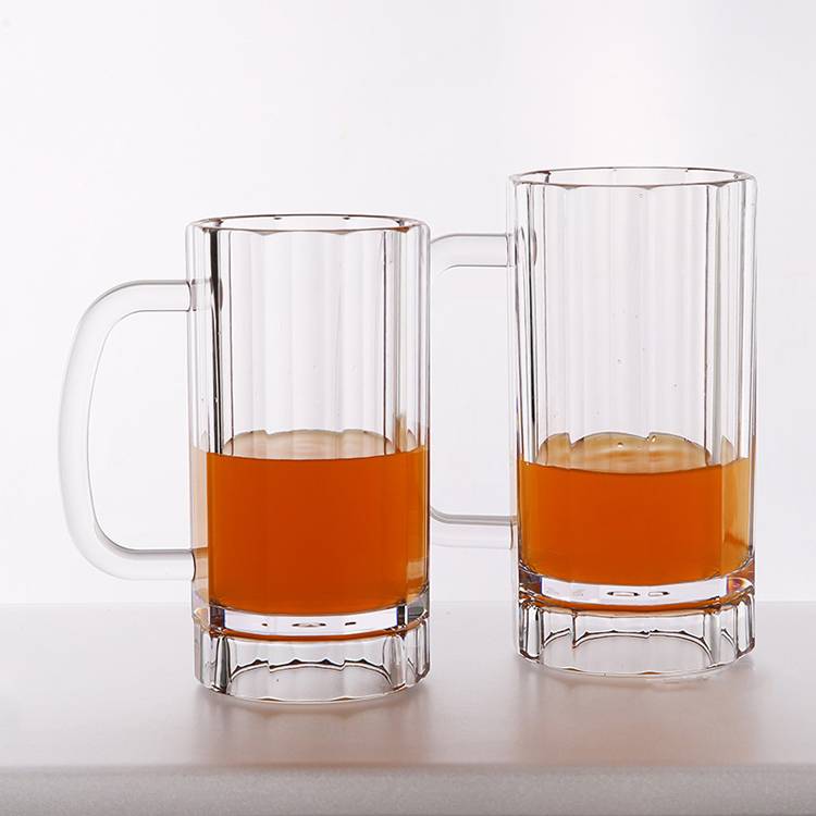Beer Acrylic Clear Plastic Mug w/ Handle 4
