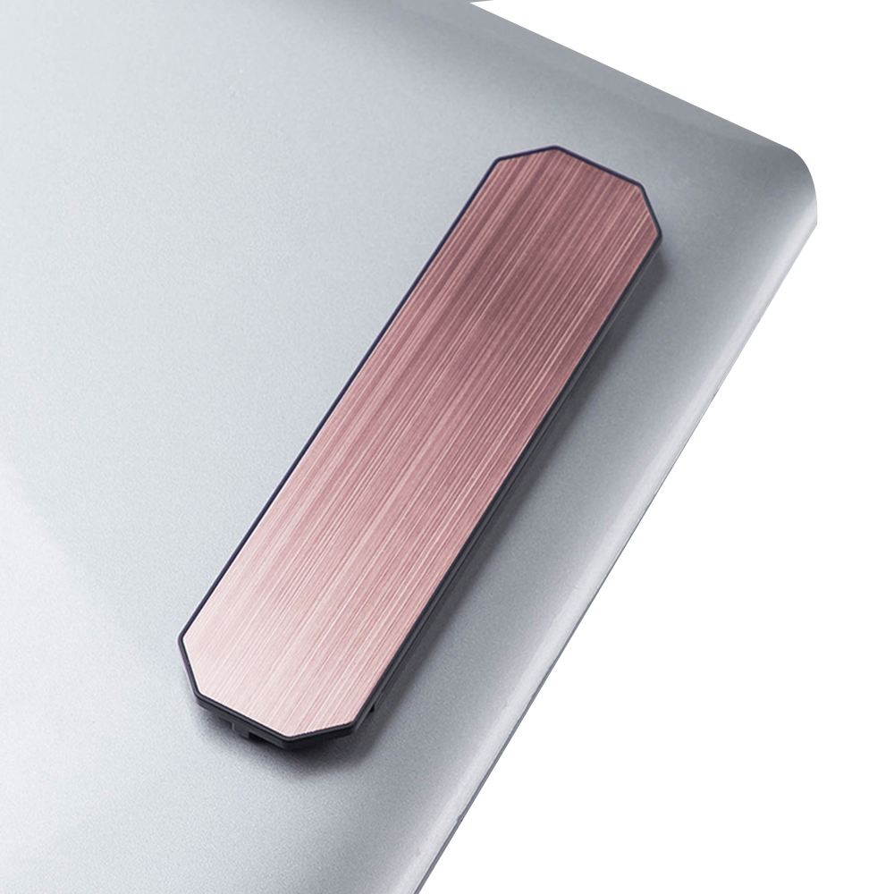 Striped portable plastic magnetic adhesive computer phone stand 10
