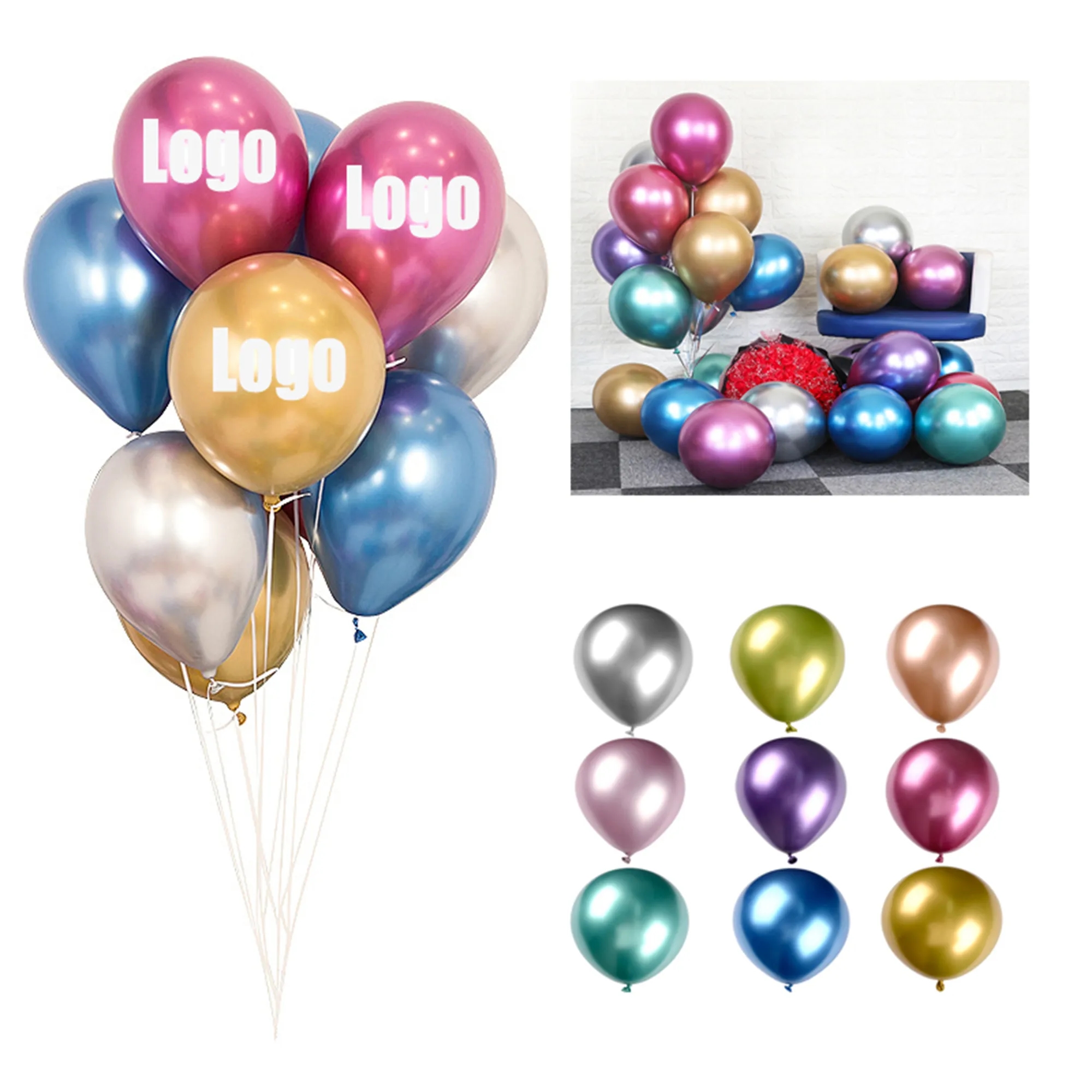 12inch Happy Birthday  Metallic Ballons