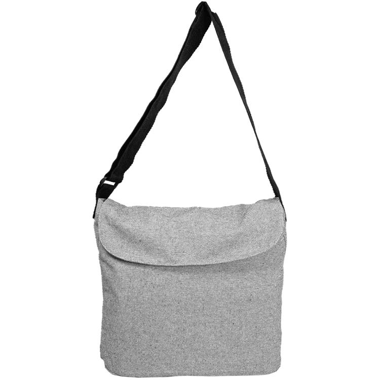 Super Sale - Messenger Grey Tweed Cotton Tote 4