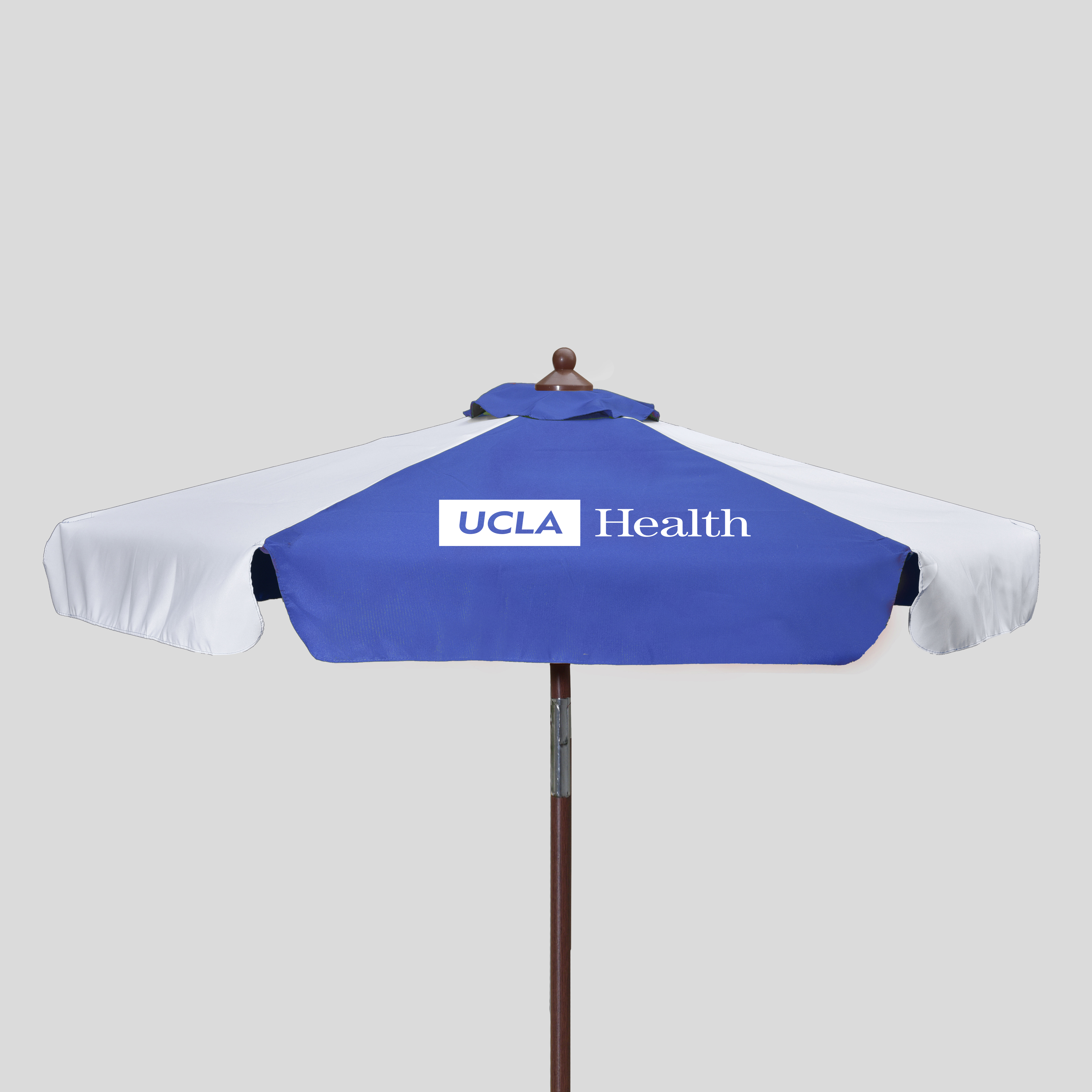 7' Wood Look Market Umbrella with Tilt