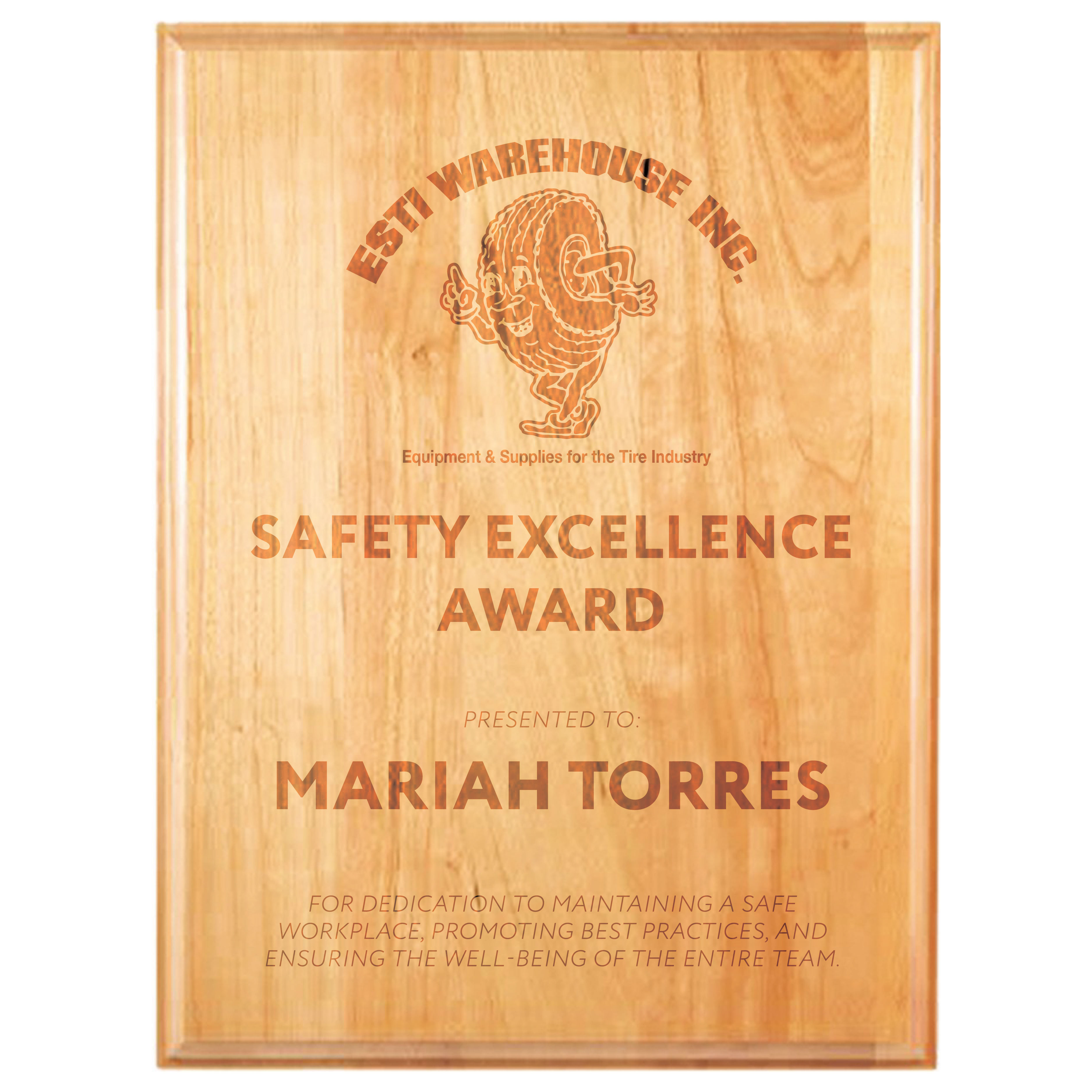 9" x 12" Genuine Cherry Plaque 4