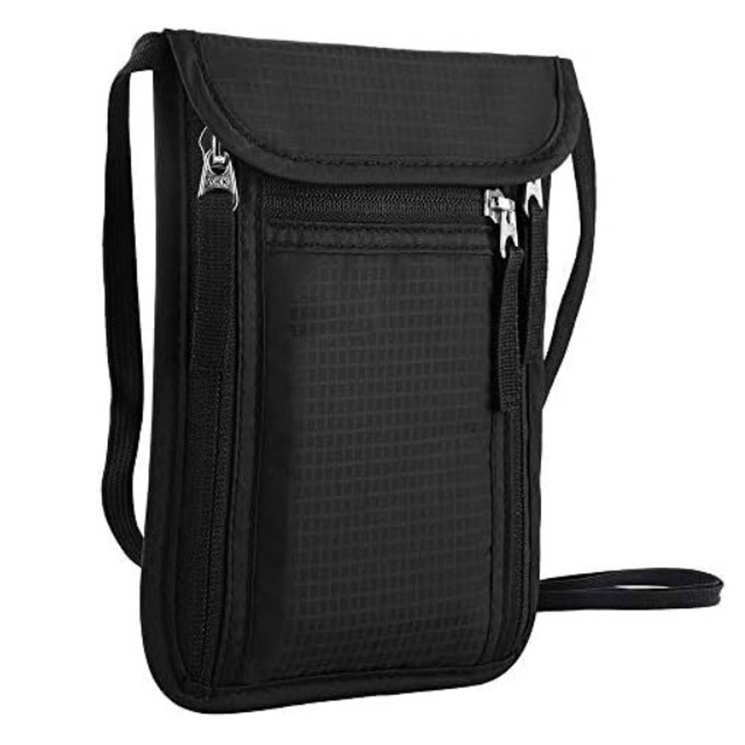 Travel Canvas Neck Wallet w/ RFID Blocking Passport Holder 5