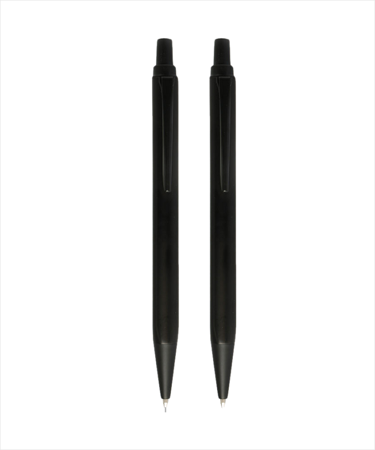 Union Printed - Triangle Metal Barrel Pen & Pencil Set in Box 4